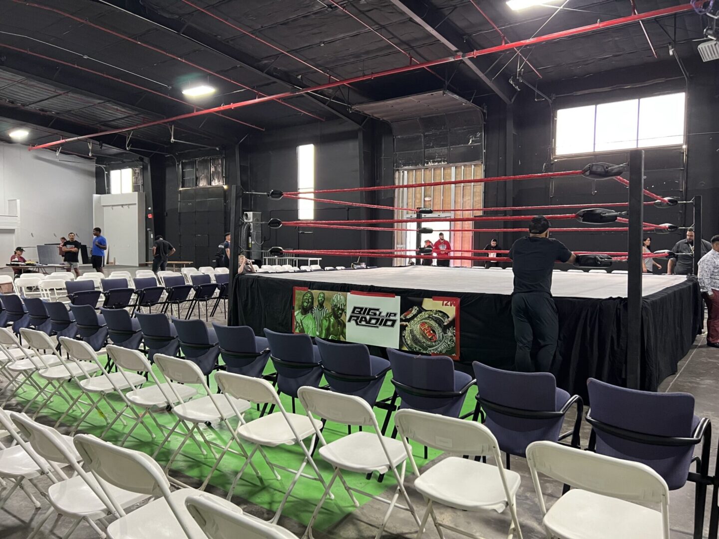Wrestling event in the sound stage